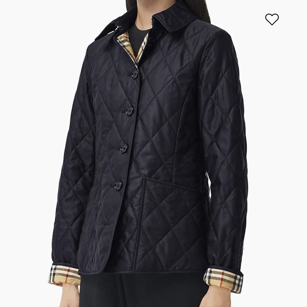 BURBERRY navy plaid jacket